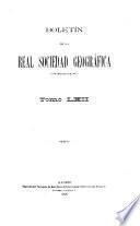 Boletín de la Socieded geográfica de Madrid