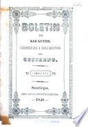 Boletín de las leyes i de las ordenes i decretos del gobierno