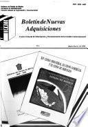 Boletín de nuevas adquisiciones