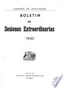 Boletin de sesiones extraordinarias