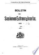 Boletin de sesiones extraordinarias