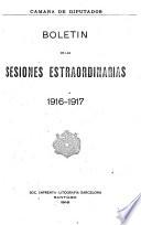 Boletin de sesiones extraordinarias