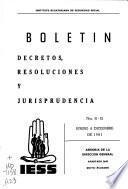 Boletin decretos, resoluciones y jurisprudencia