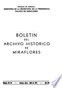 Boletín del Archivo Historico de Miraflores