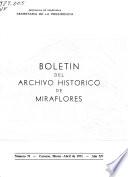 Boletín del Archivo Histórico de Miraflores
