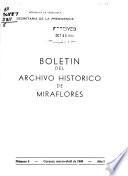 Boletín del Archivo Histórico de Miraflores