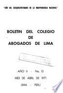 Boletín del Colegio de Abogados de Lima