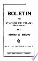 Boletín del Consejo de Estado (organo consultivo) de la República de Honduras