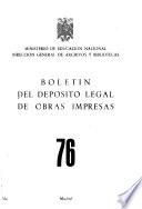 Boletín del depósito legal de obras impresas