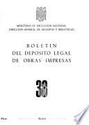 Boletín del depósito legal de obras impresas