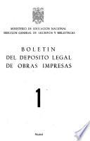 Boletín del deposito legal de obras impresas