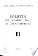 Boletín del depósito legal de obras impresas