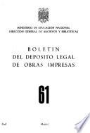 Boletín del depósito legal de obras impresas