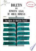 Boletín del depósito legal de obras impresas
