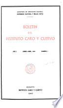 Boletín del Instituto Caro y Cuervo