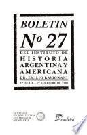 Boletín del Instituto de Historia Argentina y Americana Doctor Emilio Ravignani.