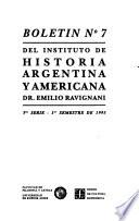 Boletín del Instituto de Historia Argentina y Americana Doctor Emilio Ravignani.