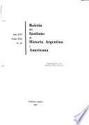 Boletín del Instituto de Historia Argentina y Americana