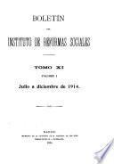 Boletín del Instituto de reformas sociales