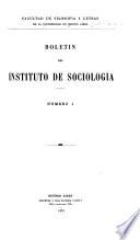 Boletin del Instituto de sociología
