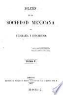 Boletin del instituto nacional de geografía y estadística de la república mexicana