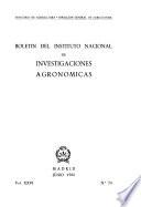 Boletín del Instituto Nacional de Investigaciones Agronómicas