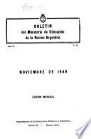Boletin del Ministerio de Educación de la Nación Argentina