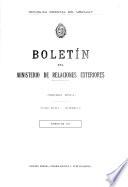 Boletín del Ministerio de Relaciones Exteriores