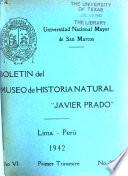 Boletín del Museo de Historia Natural
