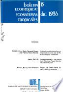 Boletín ecotrópica, ecosistemas tropicales
