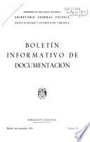 Boletín informativo de documentación