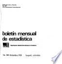 Boletin mensual de estadistica
