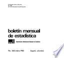 Boletín mensual de estadística