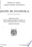 Boletín mensual de estadística