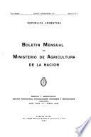 Boletín mensual del Ministerio de Agricultura de la Nación