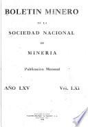 Boletín minero de la Sociedad Nacional de Minería