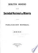 Boletín minero de la Sociedad Nacional de Minería