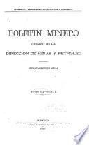 Boletin Minero. Organo del Dept. de Minas