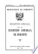 Boletín oficial de la Dirección General de Fomento