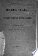 Boletín oficial de la Secretaría de Agricultura, Industria y Comercio