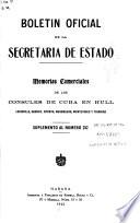 Boletín oficial de la Secretaría de Estado de la República de Cuba