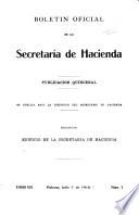 Boletin oficial de la Secretaría de Hacienda