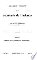 Boletin oficial de la Secretaría de Hacienda