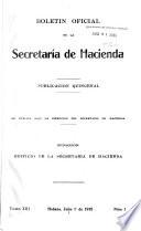 Boletin oficial de la Secretaría de Hacienda