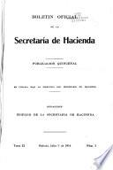 Boletin oficial de la Secretaría de Hacienda
