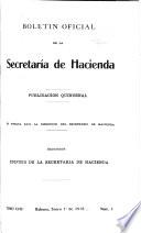 Boletin oficial de la Secretaría de Hacienda