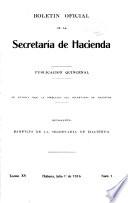 Boletin oficial de la Secretaría de Hacienda