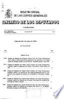 Boletín oficial de las Cortes Generales, Congreso de los Diputados