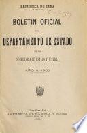 Boletín oficial del Departamento de Estado de la Secretaría de Estado y Justicia