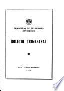 Boletín trimestral - Ministerio de Relaciones Exteriores